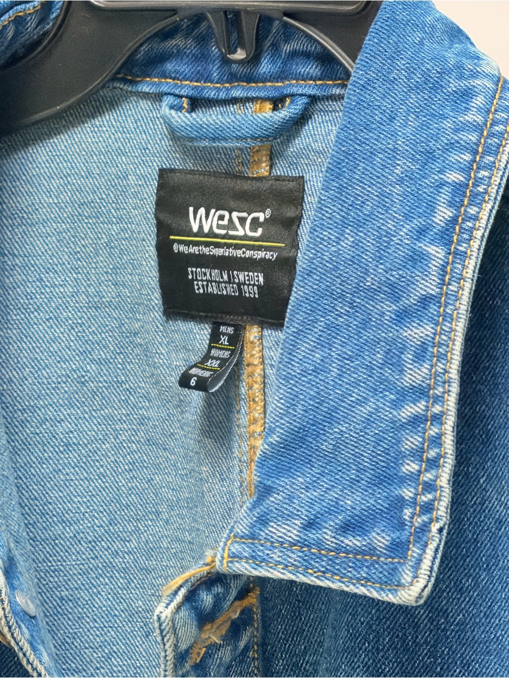 Wesc Blue Denim Jacket with Front Pockets - Picture 5 of 6